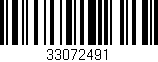 Código de barras (EAN, GTIN, SKU, ISBN): '33072491'