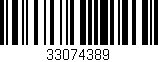 Código de barras (EAN, GTIN, SKU, ISBN): '33074389'