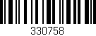 Código de barras (EAN, GTIN, SKU, ISBN): '330758'