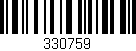 Código de barras (EAN, GTIN, SKU, ISBN): '330759'