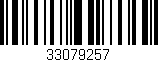 Código de barras (EAN, GTIN, SKU, ISBN): '33079257'