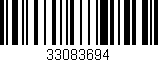 Código de barras (EAN, GTIN, SKU, ISBN): '33083694'