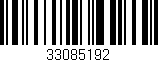 Código de barras (EAN, GTIN, SKU, ISBN): '33085192'