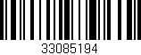 Código de barras (EAN, GTIN, SKU, ISBN): '33085194'