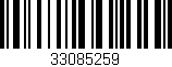 Código de barras (EAN, GTIN, SKU, ISBN): '33085259'