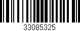 Código de barras (EAN, GTIN, SKU, ISBN): '33085325'