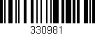 Código de barras (EAN, GTIN, SKU, ISBN): '330981'
