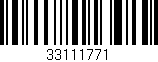 Código de barras (EAN, GTIN, SKU, ISBN): '33111771'