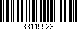 Código de barras (EAN, GTIN, SKU, ISBN): '33115523'