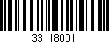 Código de barras (EAN, GTIN, SKU, ISBN): '33118001'