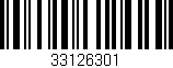 Código de barras (EAN, GTIN, SKU, ISBN): '33126301'