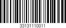 Código de barras (EAN, GTIN, SKU, ISBN): '33131110011'