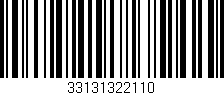 Código de barras (EAN, GTIN, SKU, ISBN): '33131322110'