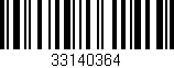 Código de barras (EAN, GTIN, SKU, ISBN): '33140364'