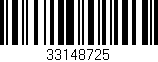 Código de barras (EAN, GTIN, SKU, ISBN): '33148725'