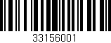 Código de barras (EAN, GTIN, SKU, ISBN): '33156001'