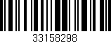 Código de barras (EAN, GTIN, SKU, ISBN): '33158298'