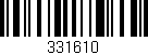 Código de barras (EAN, GTIN, SKU, ISBN): '331610'