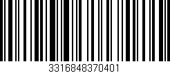 Código de barras (EAN, GTIN, SKU, ISBN): '3316848370401'