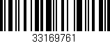 Código de barras (EAN, GTIN, SKU, ISBN): '33169761'