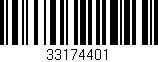 Código de barras (EAN, GTIN, SKU, ISBN): '33174401'
