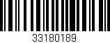 Código de barras (EAN, GTIN, SKU, ISBN): '33180189'