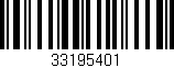 Código de barras (EAN, GTIN, SKU, ISBN): '33195401'