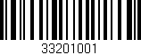 Código de barras (EAN, GTIN, SKU, ISBN): '33201001'
