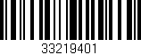 Código de barras (EAN, GTIN, SKU, ISBN): '33219401'