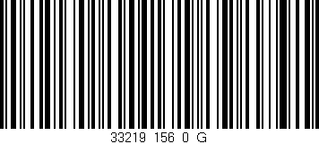 Código de barras (EAN, GTIN, SKU, ISBN): '33219_156_0_G'