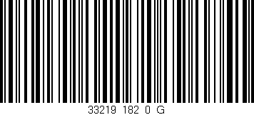 Código de barras (EAN, GTIN, SKU, ISBN): '33219_182_0_G'