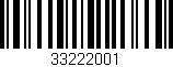 Código de barras (EAN, GTIN, SKU, ISBN): '33222001'
