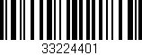 Código de barras (EAN, GTIN, SKU, ISBN): '33224401'