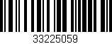 Código de barras (EAN, GTIN, SKU, ISBN): '33225059'