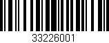 Código de barras (EAN, GTIN, SKU, ISBN): '33226001'