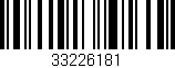 Código de barras (EAN, GTIN, SKU, ISBN): '33226181'
