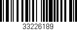 Código de barras (EAN, GTIN, SKU, ISBN): '33226189'