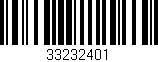 Código de barras (EAN, GTIN, SKU, ISBN): '33232401'