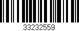 Código de barras (EAN, GTIN, SKU, ISBN): '33232559'