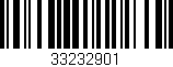 Código de barras (EAN, GTIN, SKU, ISBN): '33232901'