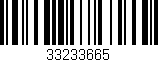Código de barras (EAN, GTIN, SKU, ISBN): '33233665'