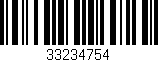 Código de barras (EAN, GTIN, SKU, ISBN): '33234754'