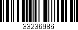 Código de barras (EAN, GTIN, SKU, ISBN): '33236986'