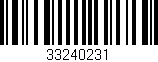 Código de barras (EAN, GTIN, SKU, ISBN): '33240231'