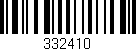 Código de barras (EAN, GTIN, SKU, ISBN): '332410'