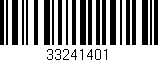 Código de barras (EAN, GTIN, SKU, ISBN): '33241401'