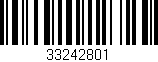 Código de barras (EAN, GTIN, SKU, ISBN): '33242801'