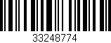 Código de barras (EAN, GTIN, SKU, ISBN): '33248774'