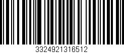 Código de barras (EAN, GTIN, SKU, ISBN): '3324921316512'