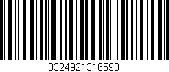 Código de barras (EAN, GTIN, SKU, ISBN): '3324921316598'